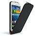 Produktbild EAZY CASE Hülle kompatibel mit Huawei Ascend G620s Flip Cover zum Aufklappen, Handyhülle aufklappbar, Schutzhülle, Flipcover, Flipcase, Flipstyle Case vertikal klappbar, aus Kunstleder, Schwarz
