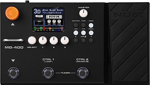 NUX MG-400 Guitar Multi-FX Pedal with dual processors and delivering high definition models and increased flexibility. Integrated effect