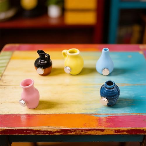 Imanes Decorativos Mini Jarrones Cerámicos para Refrigerador miniatura 3
