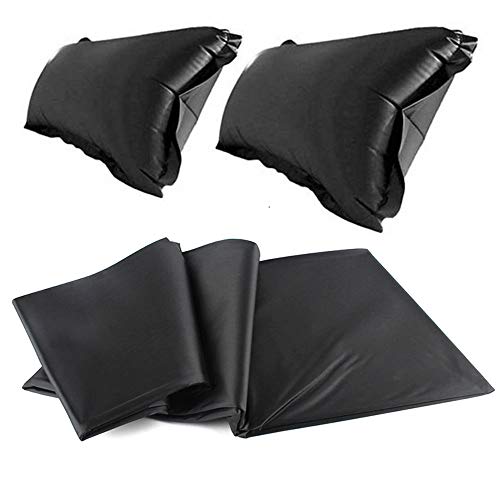 Drap imperméable en PVC avec des meubles de jeu d'oreillers gonflables fixés en noir Tailles: 220...