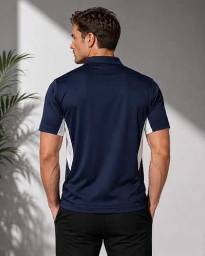 Image of Raves Mens Performance Collared Polo Shirt | Quick Dry, Lightweight, Breathable Sports & Everyday Wear Polo | Athletic Fit