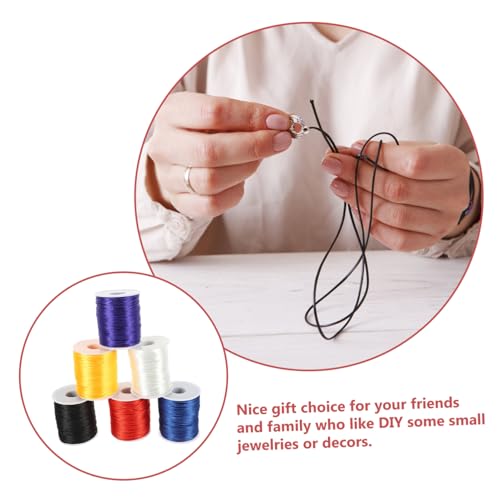Cordón de macramé Angoily con 6 rollos de hilo de tejer de colores para manualidades 7