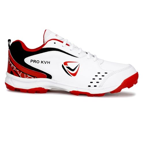 Image of PRO KVH Plus Cricket Shoes for Men|Lightweight & Durable All-Round Performance Cricket Shoes|PVC Studs Spikes Sports Shoe for Unisex
