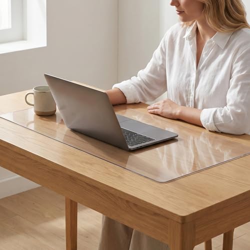 Protège-bureau PVC souple transparent pour table et coiffeuse - 6