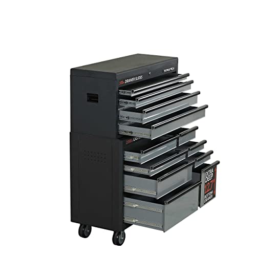 ShopMax 41 in. 12-Drawer Tool Chest and Rolling Cabinet Combo - Thumbnail 7