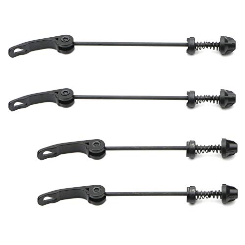 Rowiz Juego de Ejes de Rueda Bicicleta de Liberación Rápida Delantera y Trasera con Eje Hueco para Bicicleta de Carretera, Montaña, MTB, BMX, 2 Pares miniatura 2