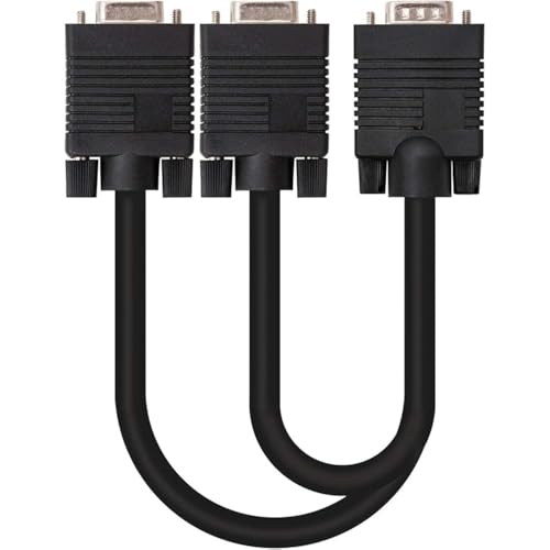 Levitantes Cable bifurcador SVGA HDB15 macho a 2 HDB15 hembra, 45 cm, ideal para duplicar señales de video en monitores y proyectores.