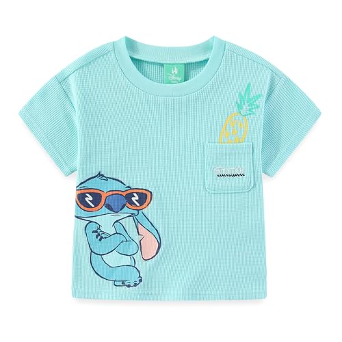 Image of Disney Lilo & Stitch Mickey Mouse Boys Waffle Knit Short Sleeve Shirt and Short Set for Infant Toddler and Big Kids