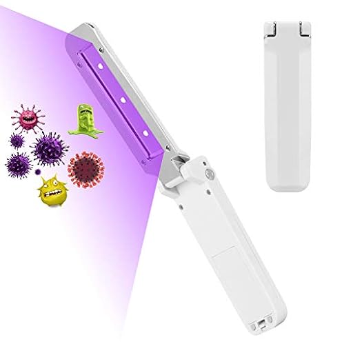 Lámpara de Desinfección UV Portátil, Waflyer Handheld UV Folding Esterilizador Portátil de LUZ Ultravioleta 99,9% Muertes LED Varita para Hogar, Oficina, Hotel, Viajes, Baño, Asiento de Coche, Mascota | Ya disponible en tu tienda friki favorita! En mundofriki.es!