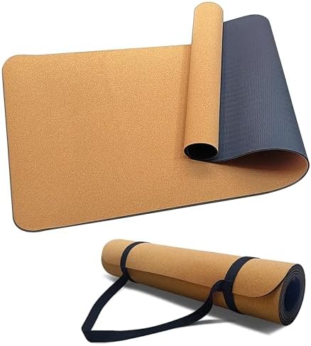 Esterilla Yoga de Corcho Natural y TPE 183x61x0.5cm - Esterilla d...