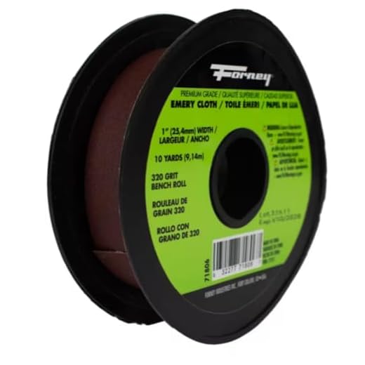 Forney 71806 Emery Cloth, 320-Grit, 1-Inch-by-10-Yard Bench Roll