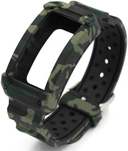Woodln Silicone Wristband Bracelet Replacement Strap Band for Samsung Gear Fit 2 Fit2 SM-R360 Smartwatch (New camo)