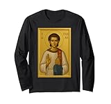 Orthodoxe Ikone des Heiligen Stephan Protomartyr Langarmshirt