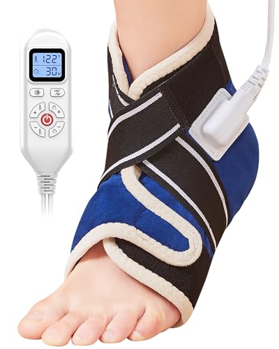 JOBYNA Heating Pad for Ankle, Upgrade Electric Heated Ankle Wrap for Ankle Pain Relief and Plantar...