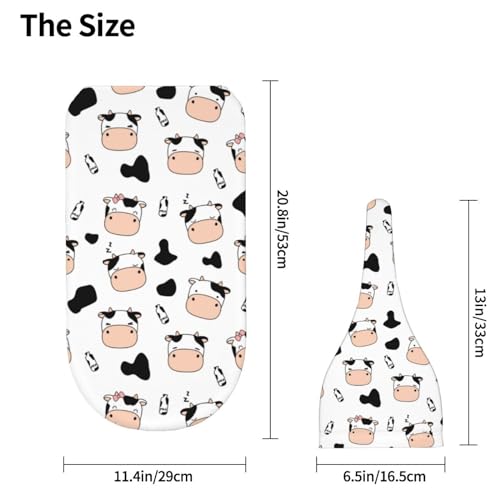 Image of Lcokin Cute Cow Swaddle Blanket Hat Set for Boys Girls, Soft Cow Print Newborn Sleeping Sack Receiving Blanket Shower Gift