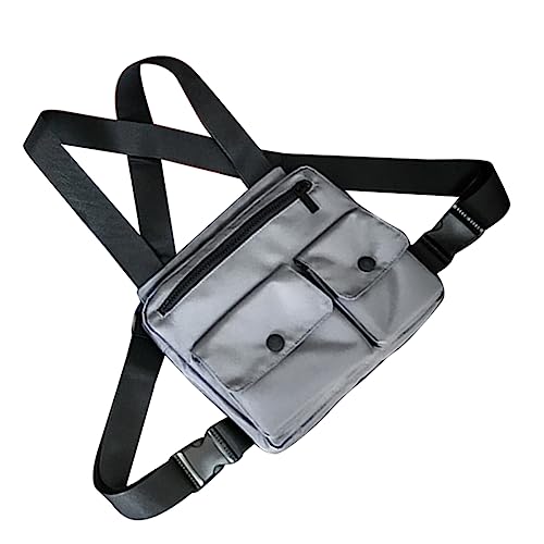 Bolsa de cofre para teléfono Yardwe: chaleco de moda para gimnasio y running en nylon negro