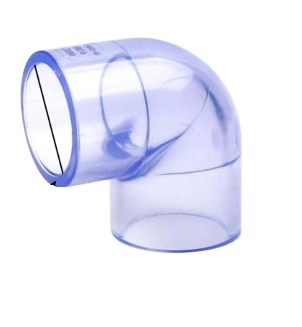 20~63mm Transparent UPVC Pipe Connectors Garden Irrigation Tube Joints Aquarium Fish Tank Drainage Pipe Fittings Valve(Red,63mm)