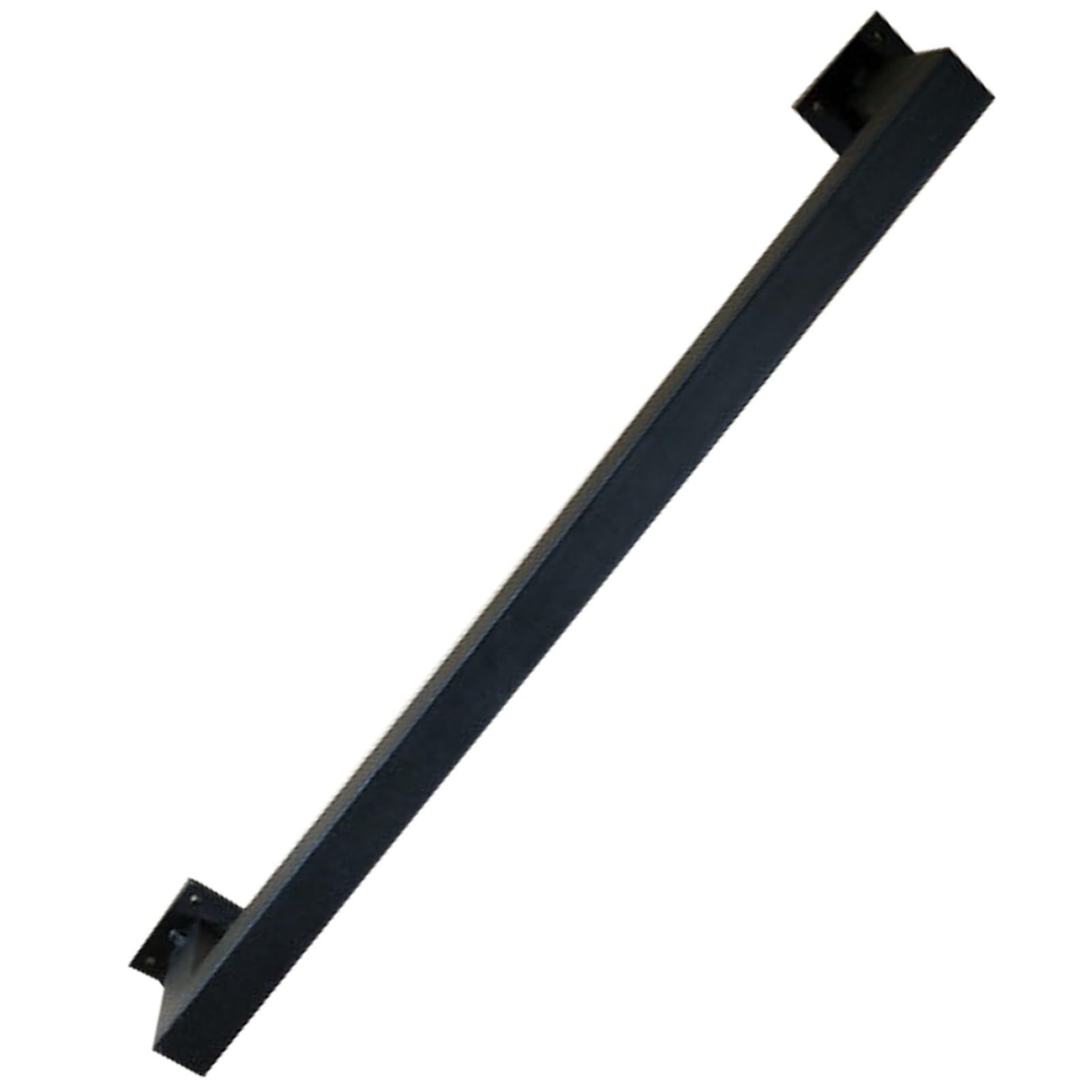 Rampe d'escalier carrée en métal noir de 180 cm avec son kit complet de fixation murale