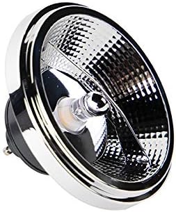 Angled view of LUEDD AR111 GU10 LED bulb