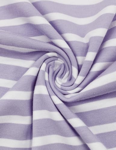 Image of Fanway&EC Girls Casual Long Sleeve T Shirts Basic Crewneck Striped Tunic Blouses Tops
