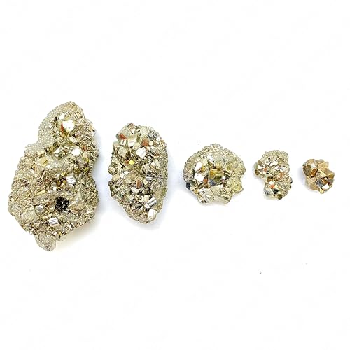 Image of Pyrite Stone Natural Crystal - Wealth & Protection Stone | Fool's Gold for Abundance, Confidence & Energy Shielding | Home Decor, Manifestation & Healing Crystal (Upto 40g)