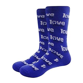 The Beatles Love Me Do Repeat Logo Official Unisex Blue Socks Uk Size 7-11 Size One Size - Les Beatles, Paul McCartney, John Lennon, RIngo Starr, George Harrison