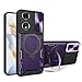 Pzwoxukhov Case Compatible with Honor 90,Bracket Shell with Slide Camera Lens Cover Case Compatible with Honor 90 5G REA-AN00 REA-NX9 Case Purple