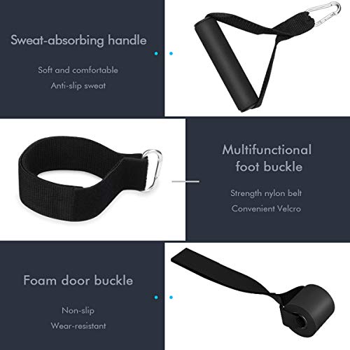 SMATIS Resistance Bands Set Workout Bands, 12 Pack Exercise Bands Portable Home Gym Accessories for Arm, Back, Leg, Chest, Belly, Glute (Yoga, Pilates, Perfect for Squats.)