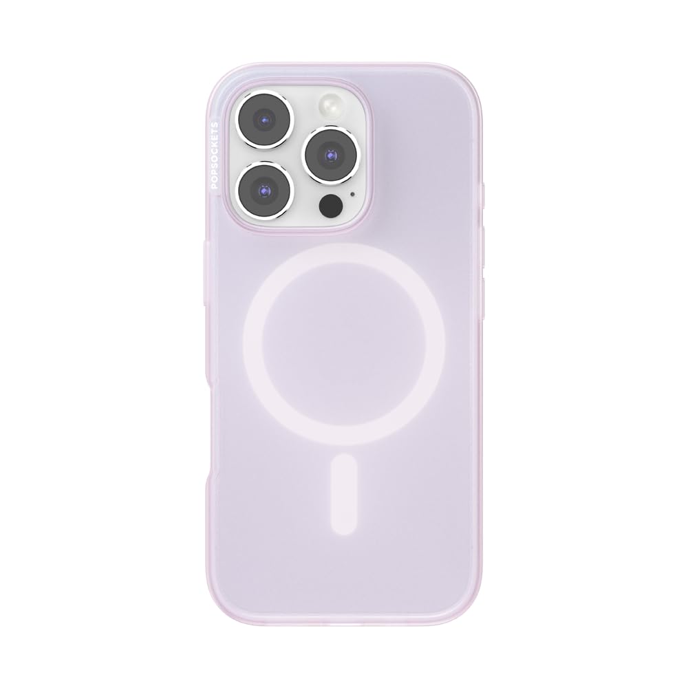 PopSockets iPhone 16 Pro Phone Case with MagSafe- Opalescent White