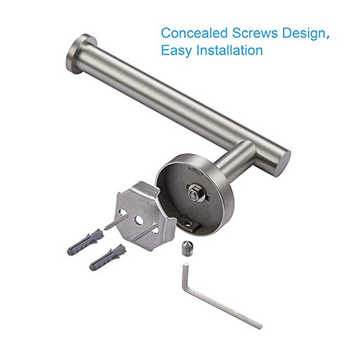 Tastos Brushed Nickel Toilet Paper Holder Sus304 Stainless Steel, Modern Round Tissue Roll Holders Wall Mount, Toilet Paper Roll Dispenser Bathroom 5 Inch Tp Holder For Kitchen Washroom #TOP4