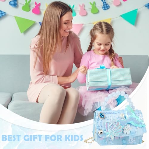 Image of PATPAT Mermaid Sling Bag for Girls,Fashion Cute Hand Bag for Girls Shoulder Stylish Gifts Kids Age 3-8 Purse Cross Body Woman,14x5x11cm