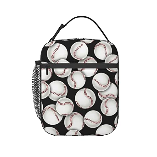 Fuabjpoi Cute Baseball Sport Insulated Lunch Bag - Reusable Lunch Box - Portable Lunch Tote For Women Men And Kids #TOP13