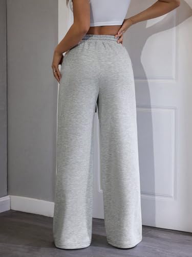 Image of Casual Wear Women's Wide Leg High Waisted Baggy Lounge Sweat Pants, Track Pants for Woman Best for Casual Outings, Gym, Travel, Workouts, or Chilling at Home.