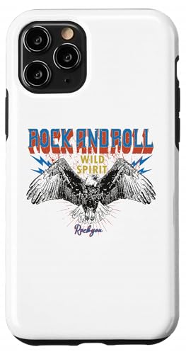 Vintage Wild Spirit Rock you Eagle Flying Rock & Roll X}zP[X iPhone 11 Pro p