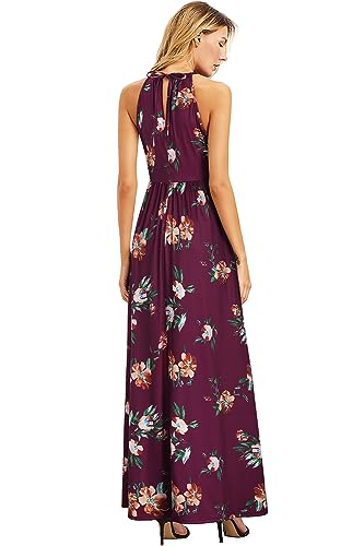 Image of KILIG Women's Summer Floral Beach Flowy Split Maxi Long Dresses