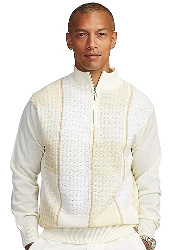 STACY ADAMS Men's Sweater, Multi Square Houndstooth Pattern