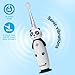 BrushBaby - WildOnes - Kids Rechargeable Electric Toothbrush, Ages 0-10 - Panda Design with Flashing Lights - DeepClean Bristles for Superior Cleaning - 2 Replacement Brush Heads, 1 USB Cable