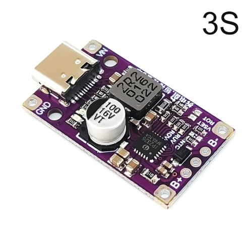 Image of Hexonix USB Type-C 2-3S Lithium BMS Charging & Boost Module, 15W Fast Charge, QC Fast-Charge Support, Cell Balancing & Protection