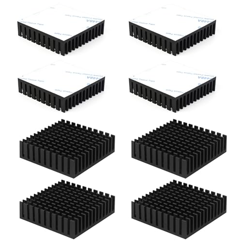 8 Stück Aluminium Kühlkörper Heizkörper Heatsink Kühlung Kühler Fin Wärmeleitfähigkeit des Kühlers Wärmeleitung Maßnahmen 40mm x 40mm x 11mm Kühlrippen Kühlkörper Kit für CPU PC Netzteile Geräte