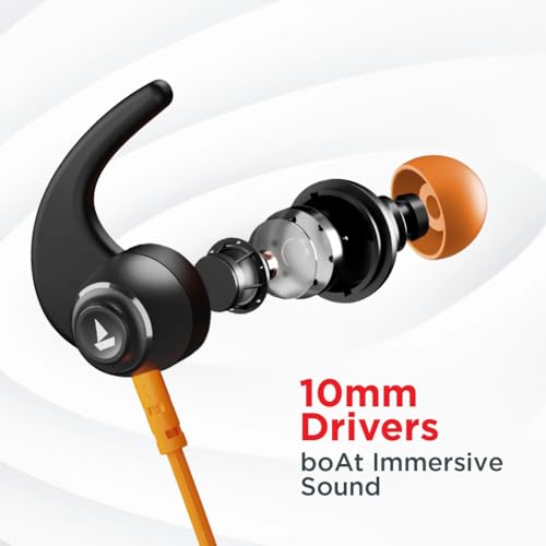 Image of boAt Rockerz 260 Wireless Neckband Earphones with 25 Hours Playtime, Beast Mode, ENx Tech for Clear Calls, ASAP Charge, 10mm Drivers, IPX5 Resistance & Bluetooth v5.2 (Fusion Black)