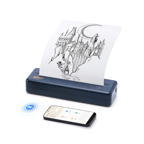 iDPRT MT890 Portable Wireless Printer - with Thermal A4 Paper, Bluetooth Inkless Printer for Travel/Home, Support US Letter&A4&A5 Size, Mobile Printers Compatible with iOS, Android & Laptop 