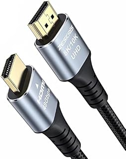 Kabel HDMI 2.1 3m, pleciony przewód 8K 48Gbps Ultra High Speed, 4K@120Hz 144Hz 8K@60Hz eARC HDR 10 HDCP 2.2 2.3 do najnowszych laptopów, monitorów, PS5, PS4, Xbox Series x/s, Switch, telewizorów 8K