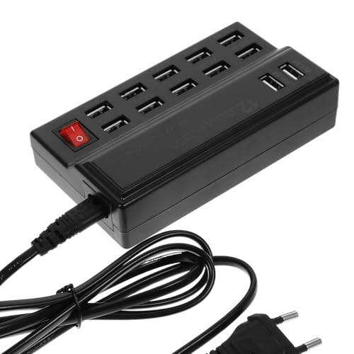 Cargador USB múltiple de 12 puertos para solucionar la falta de enchufes al cargar tabletas