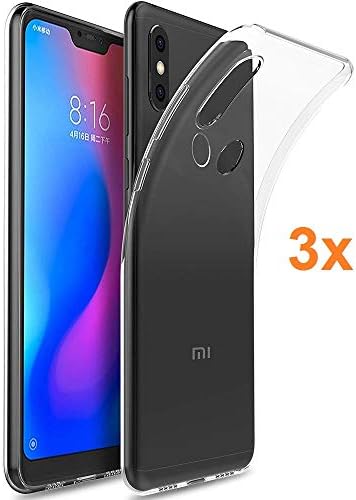 Pack 3X Case Flexible Silicone TPU for XIAOMI REDMI 6 PRO - XIAOMI MI A2 LITE, Ultra Thin 0.33mm, Crystal Clear