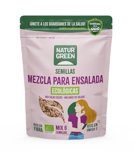 NaturGreen - Mezcla de 6 Semillas Ensalada Bio, 200 g, Mezcla de ...