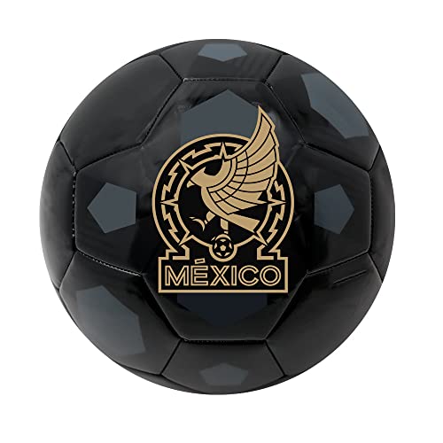 Balones De Futbol, Sports Icon Sports - Balón de fútbol Oficial de la Selección Nacional de México Talla 5 | Prisma, Negro/Dorado