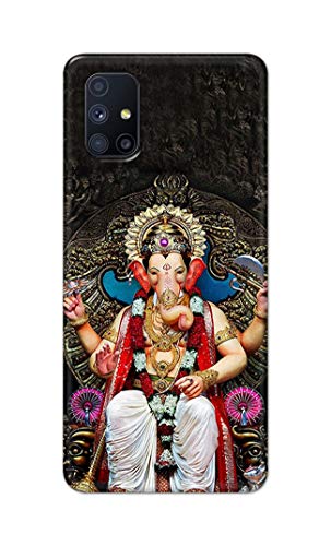 Image of PRINTFIDAA Lord Ganesh Bappa Moriya Printed Designer Hard Back Case Cover for Samsung Galaxy M51, SM-M515F / DSN -(RP) MVN1010