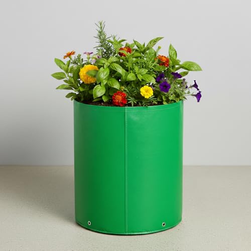 Image of HDPE UV Treated 340 GSM Plant Growing Bags for Terrace Gardening Easy to Use 12 x 15 Inch - Pack of 10