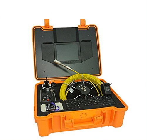 GOWE 50M Professional Pipeline Plumbing Detection Sewer drian Inspection CCTV Color Camera with Meter Counter Sensor Size:1/4"; Horizontal Resolution:420TVL; Signal System:PAL