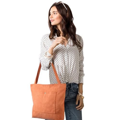 Bolso tote de corduroy para mujer, bolso grande de hombro con cremallera y bolsillos para trabajo, viaje y compras miniatura 6
